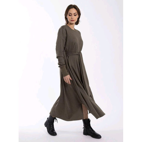 Square Neck Sweatshirt Dress
