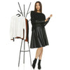 Maayan Combo Sleeve Top: Black