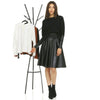 Maayan Combo Sleeve Top: Black