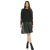 Maayan Combo Sleeve Top: Black