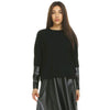 Maayan Combo Sleeve Top: Black