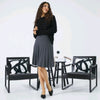 Simone Knit Pleated Skirt 25" Heather Grey