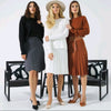 Simone Knit Pleated Skirt 25" Winter White