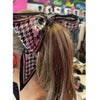 Houndstooth Silk Print Pony With Tails by Dacee