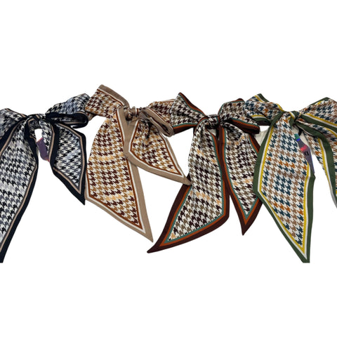 Houndstooth Silk Print Pony With Tails by Dacee
