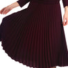 Sunburst Pleated Skirt: Wine