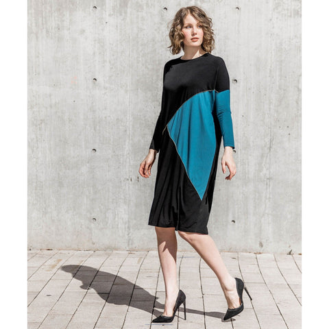 Sato Dress Teal/Black