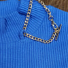 Royal Blue Ribbed Knit Sweater by Paisley