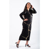 Boho Maxi Dress: Black/Gold