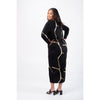 Boho Maxi Dress: Black/Gold