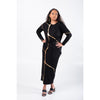 Boho Maxi Dress: Black/Gold