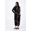 Boho Maxi Dress: Black/Gold
