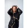 Boho Maxi Dress: Black/Gold