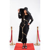 Boho Maxi Dress: Black/Gold