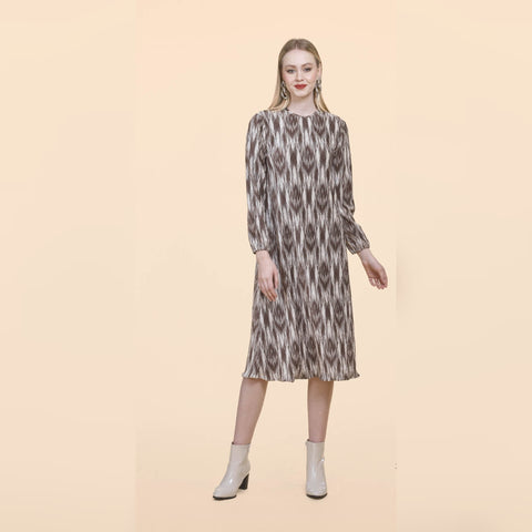 Brown Print Penina Dress
