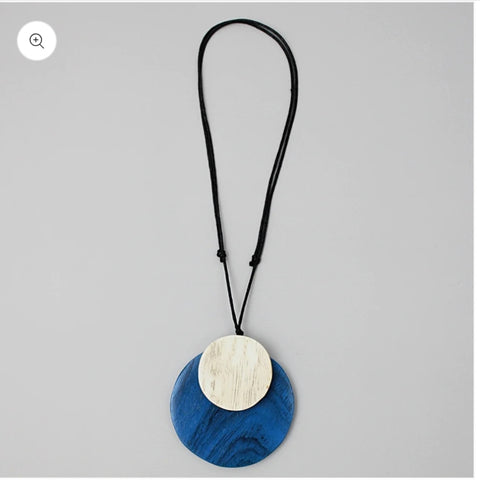 Blue Whitney Pendant Necklace: Sylca