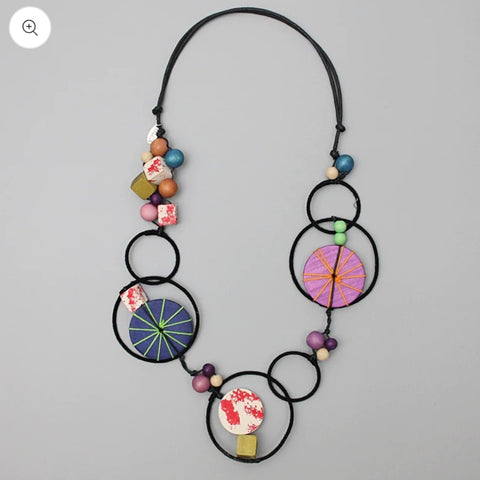 Multi Color Hayden Disk Necklace: Sylca