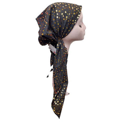 Spotted Metallic Headscarf by Pink Dot NY