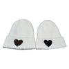 Dacee Cuffed Winter Beanie: Heart Patch