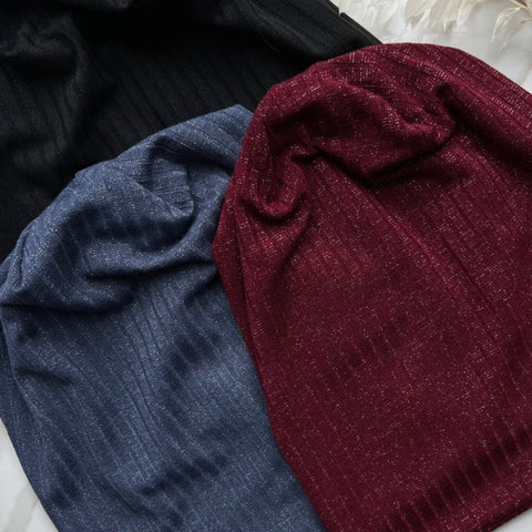Hazel Sparkle Wide Ribbed Beanie by Valeri