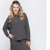 Charcoal Sweatshirt Dolman Top by KMW