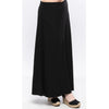 Black Ribbed Maxi Skirt by KMW