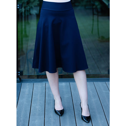 Circle Skirt Navy By KMW: 27"