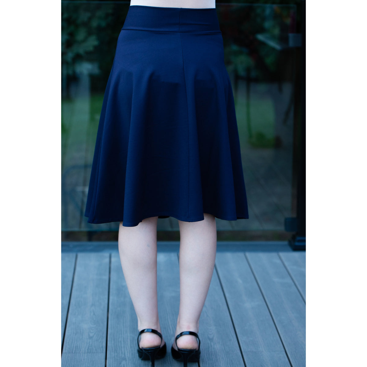 Circle Skirt Navy By KMW: 27" - The Mimi Boutique