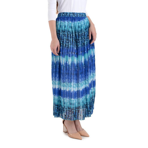 Lurex Blue Midi Skirt