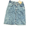 Distressed Mineral Washed Jean Skirt
