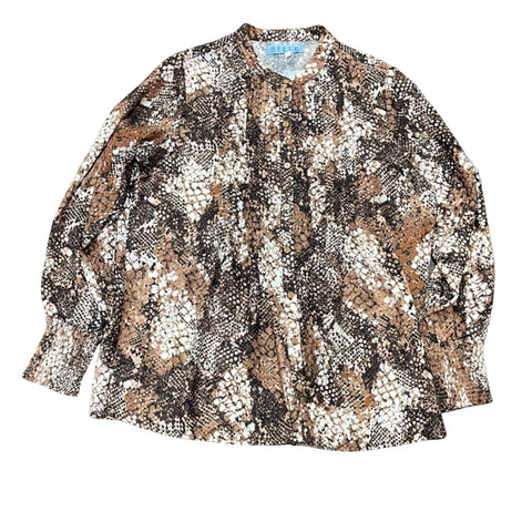 Brown Printed Top by Belle