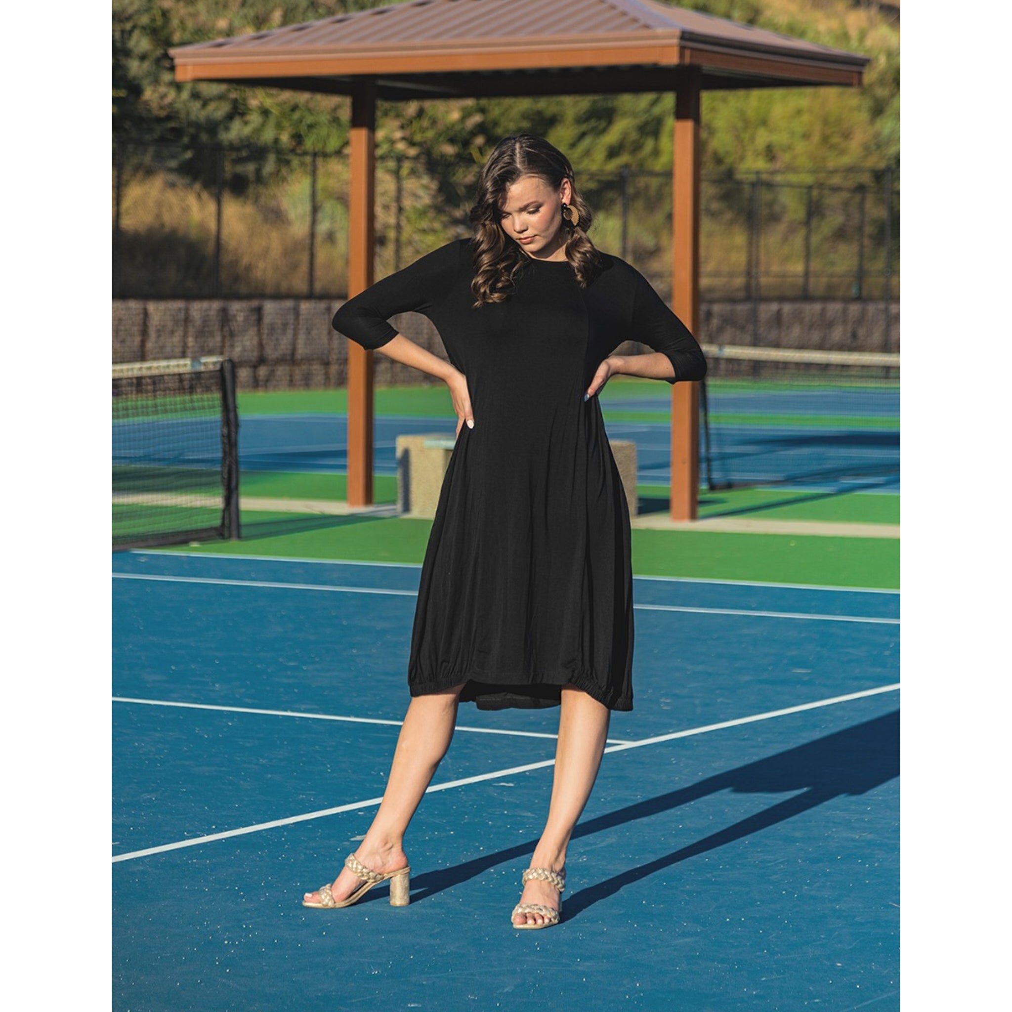 Nobu Dress Black Viscose by Mikah The Mimi Boutique