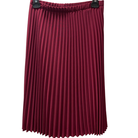 Sunburst Pleated Skirt: Wine