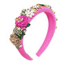 Soft Cushioned Floral Bejeweled Headband