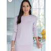 Modal Ruched Tee Ballerina Pink
