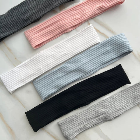 Solid Ribbed Skinny Headband by Valeri