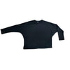 Black Sweatshirt Dolman Top by KMW