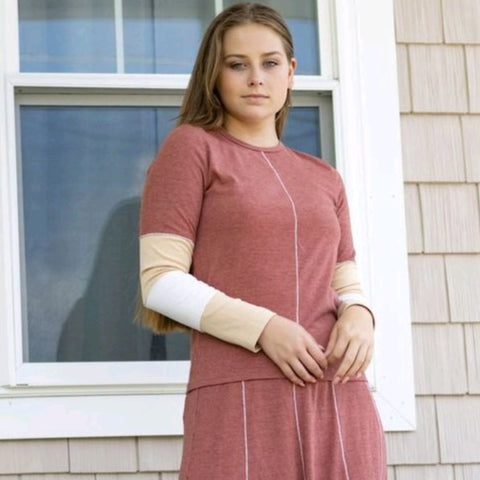 Tri Color Arm Top by Lilac Teen