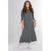Micro Ribbed Tiered Button Skirt Sage