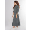 Micro Ribbed Tiered Button Skirt Sage