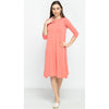 Penny Dress- Solid Coral Jersey