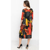 Georgiana Dress -Orange/Yellow Print