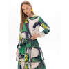 Cynthia Green Drop Ruffle Dress