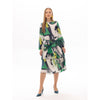 Cynthia Green Drop Ruffle Dress