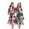 Cynthia Green Drop Ruffle Dress