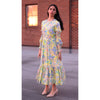 Scrunch Sleeve Yellow Floral Dress by Pinto
