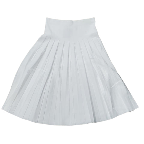 Wide Pleate Forever Skirt 27" White