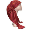 2-1 Multi Lurex Striped Pretied Tichel by SG