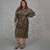 Rio Dress Plus Olive Leopard Print