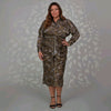 Rio Dress Plus Olive Leopard Print